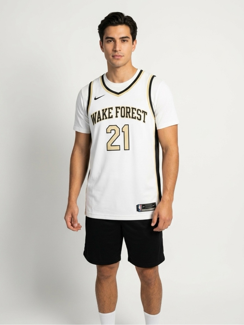 Vintage Tim Duncan Wake Forest Nike Jersey Size XL White